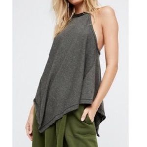 Free People Green/black tank